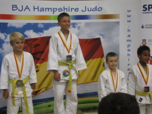 Marcus on the medal podium